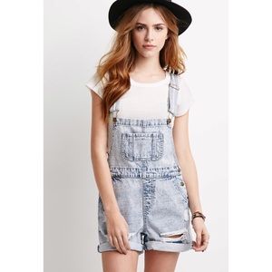 Acid Wash Denim Romper